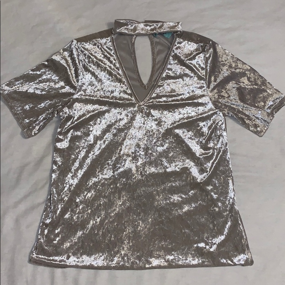 crushed velvet t shirt